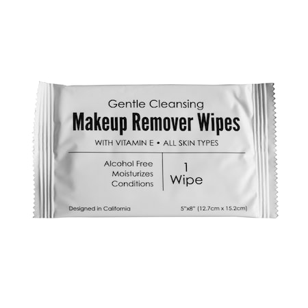 Makeup Remover Wipes w/Vitamin E, Alcohol Free, 5" x 8" PK500 HA-AC-028